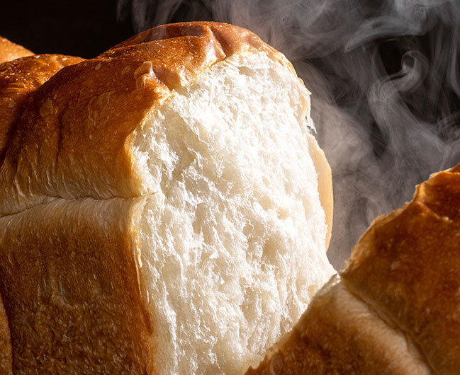 食パンの湯気